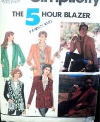 7522 5 HR 1 BUTTON COLLAR BLAZER LINED OR NOT PATTERN 10-16